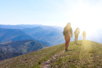 Naklejka premium Hiking