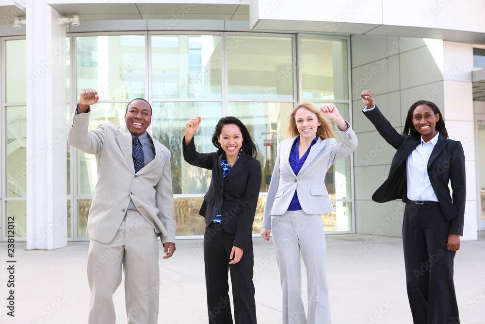 Wall mural diverse ethnic business team