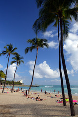 Waikiki Beach, Honolulu, Oahu, Hawaii..