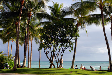 Waikiki Beach, Honolulu, Oahu, Hawaii..