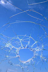 Glass  broken  automobile