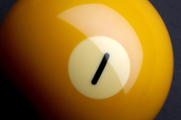 Yellow pool ball