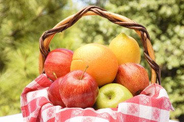 Fresh fruit in a basket