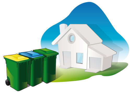 le tri sélectif des déchets dans les foyers / habitations