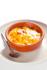 crema catalana delicious typical Spanish dessert