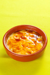 crema catalana delicious typical Spanish dessert