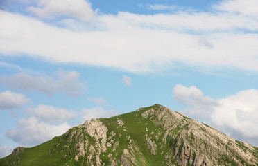 top of pyrenees green mountain