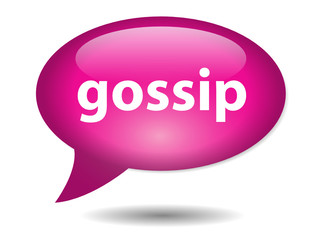 GOSSIP Speech Bubble Icon (Web Button Celebrity Stars Chat Sex)