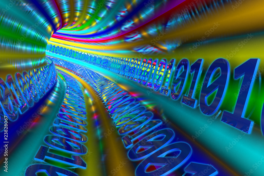 Poster multicolored tunnel data