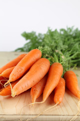 Fresh organic carrots