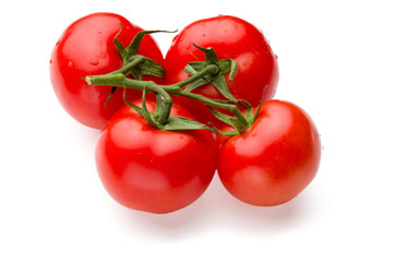 Red Tomatoes on white background