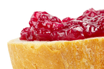Jam over the bread