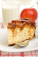 Apple sponge cake breakfast