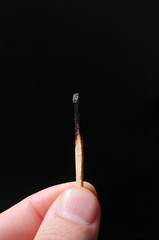 burned match