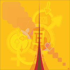 orange abstract love background