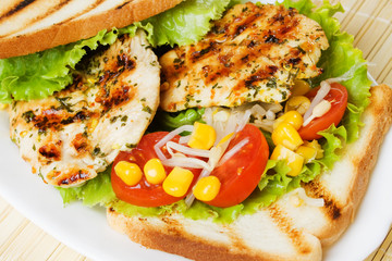 Grilled chicken breasts