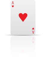 Suit diamonds card isolated on white