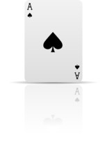 Suit spades card isolated on white