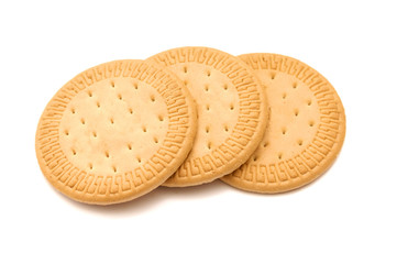 three shortbread cookies