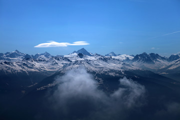 View of swiss mountains