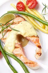 Grilled Salmon Steak