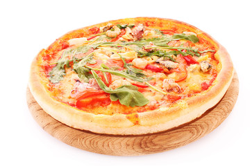 Pizza isolated on white