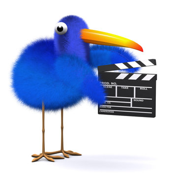 3d Blue bird works in the movies