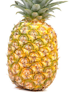 Fresh pineapple over white background