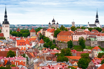 Naklejka premium Tallinn from above, Estonia