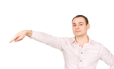 businessman pointing his finger