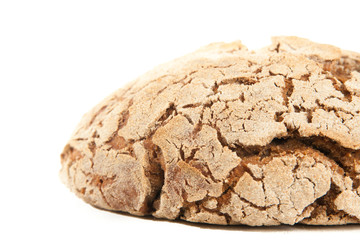 homemade bread isolated on white