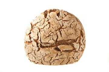 homemade bread isolated on white