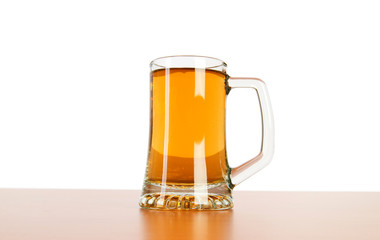 Beer glass isolated on the white background