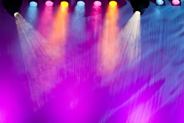Foto auf Acrylglas Licht und Schatten lebendige Bühnenscheinwerfer