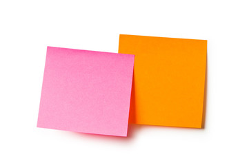 Reminder notes isolated on the white background