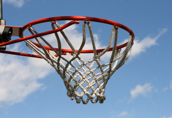 Outdoor basketball hoop