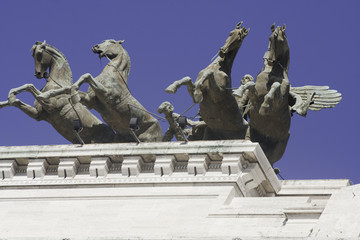 Fototapeta premium The National Monument to Victor Emmanuel II in Rome, Italy