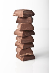Stack of chocolate squares