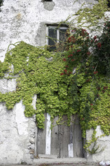 Fragment of an Old Building on Amalfi Coast. Italy, Europe