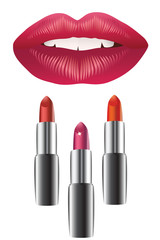 Obraz premium Lips and lipstick.