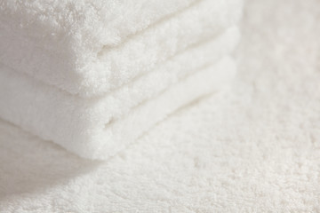 綿100％の重ねたタオル　日本製