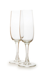 Wine glass isolated on the white background