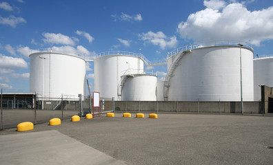 Large Oil Silos
