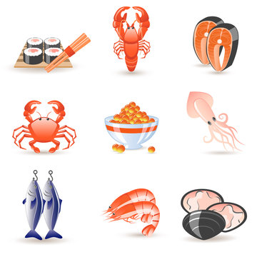 Seafood icons