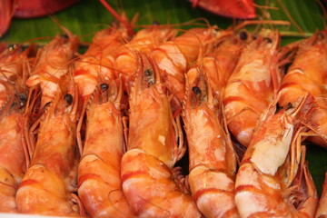 Raw Shrimp Close Up Liege Belgium
