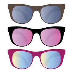 Set of funny sunglasses