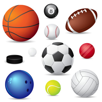 Vector illustration of  sport balls