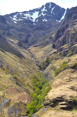 View of mountain range above Scotch mountain