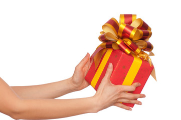 gift with yellow bow