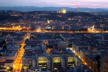 Lyon sunset, France